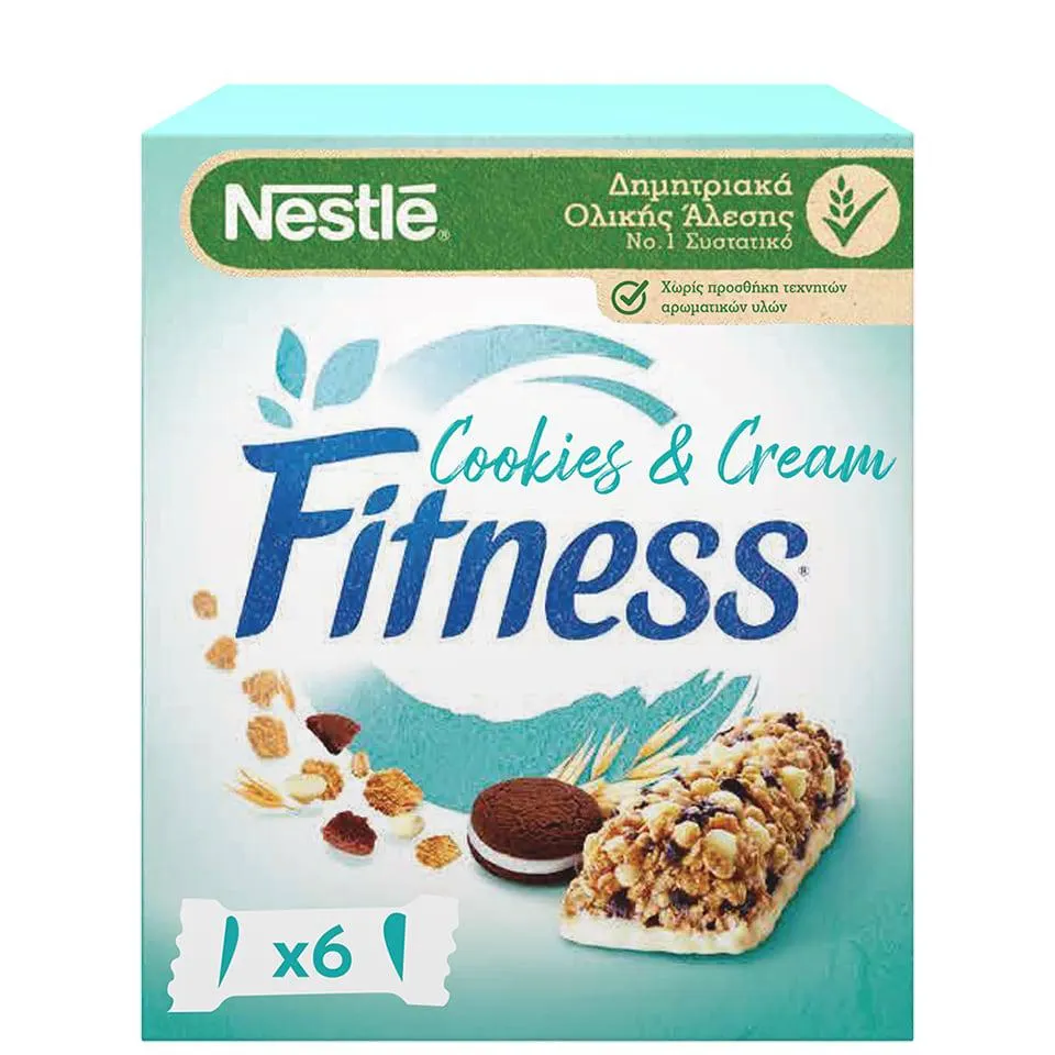 FITNESS | Μπάρες Δημητριακών Cookies & Cream 6 X 23.5gr
