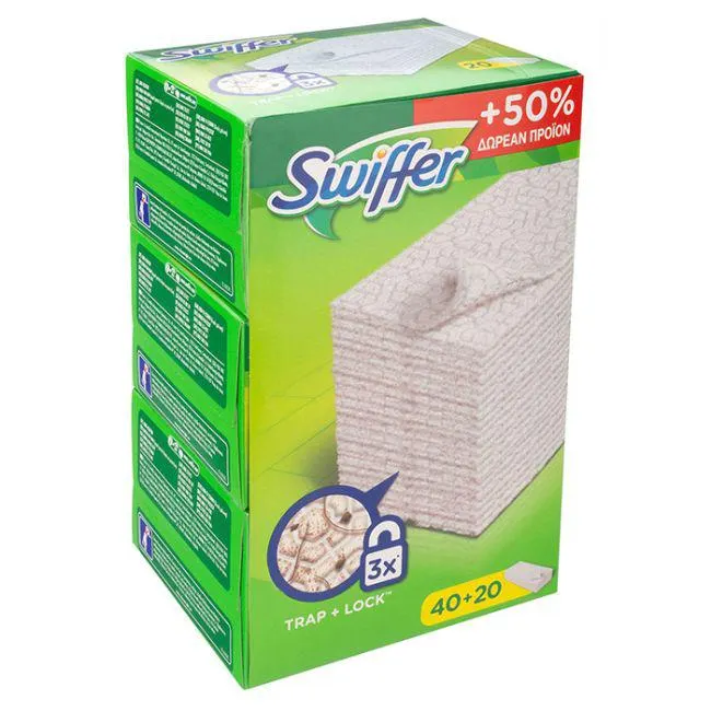 Swiffer Ανταλλακτικά Πανάκια (40+20Τεμ Δώρο)