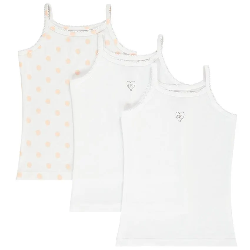 Σετ από 3 μπλουζάκια με ιμάντες για κορίτσι