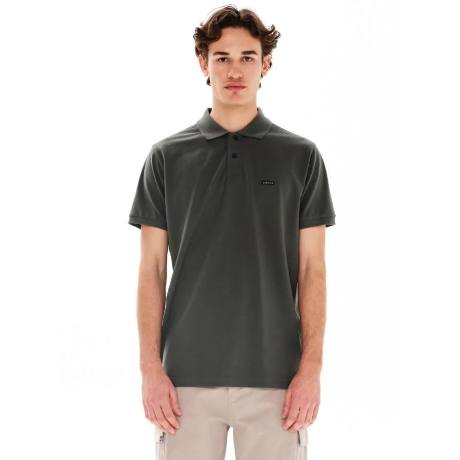 Ανδρική Κοντομάνικη Μπλούζα Πόλο Χακί - Emerson