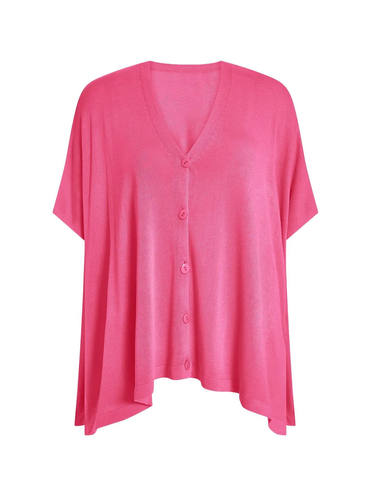 Ζακέτα σε τετράγωνη γραμμή σε φούξια