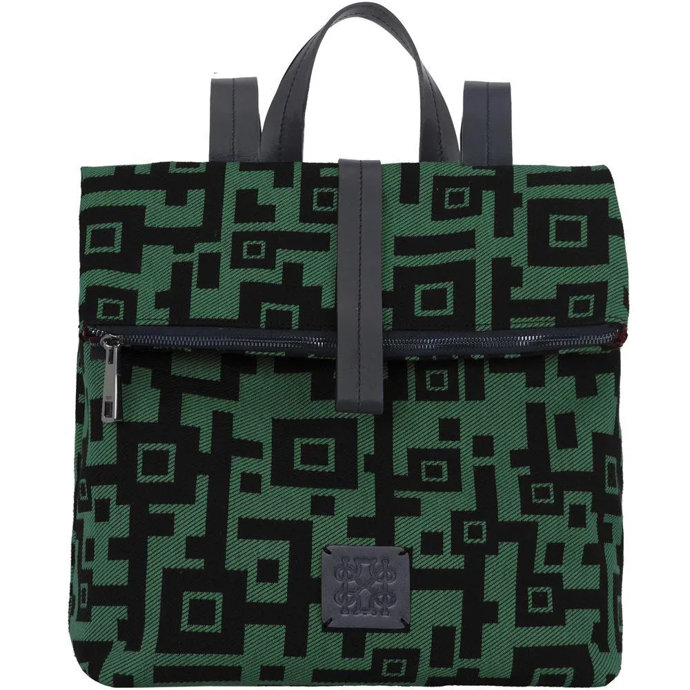 Σακίδιο πλάτης Electra σε υφασμάτινο υλικό Enigma με δερμάτινα δεσίματα