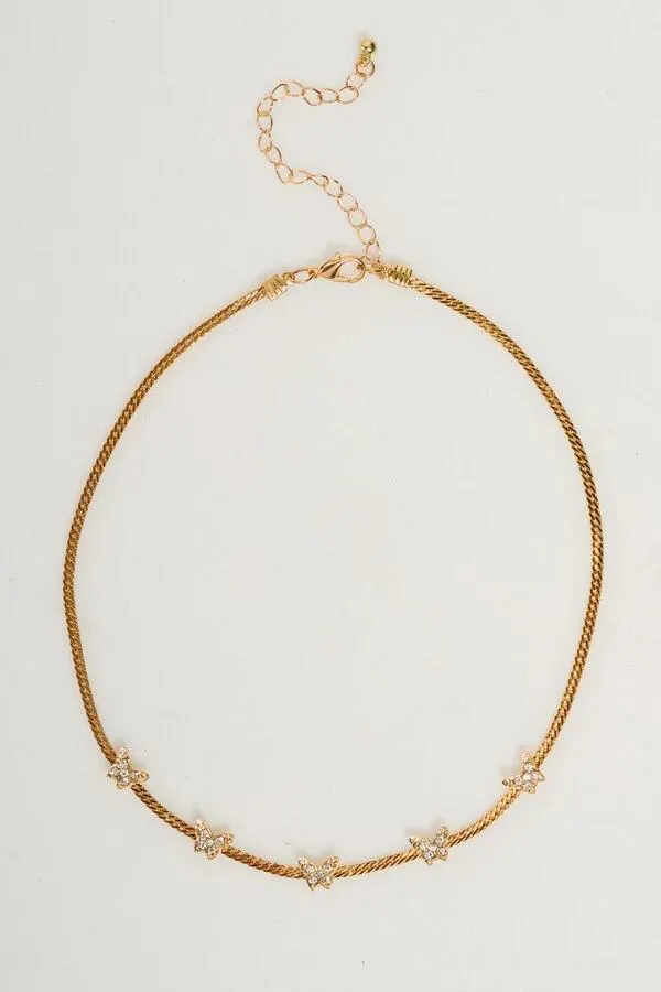 Κολιέ αλυσίδα με πεταλούδες