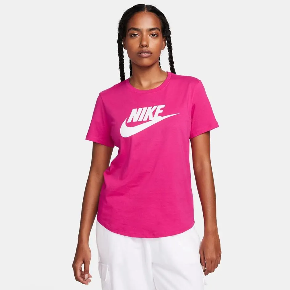 Γυναικεία Κοντομάνικη Μπλούζα Φούξια - Nike Sportswear Essentials