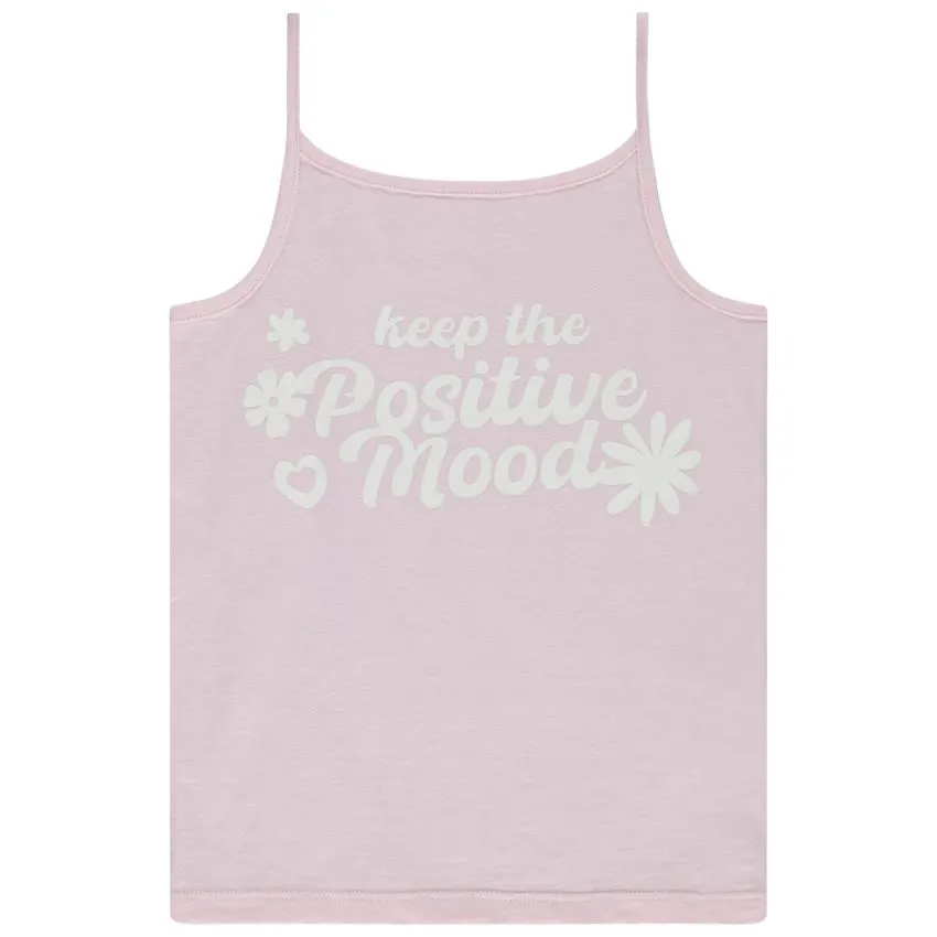 Μπλουζάκι αμάνικο Jersey slub print φαντεζί για κορίτσι