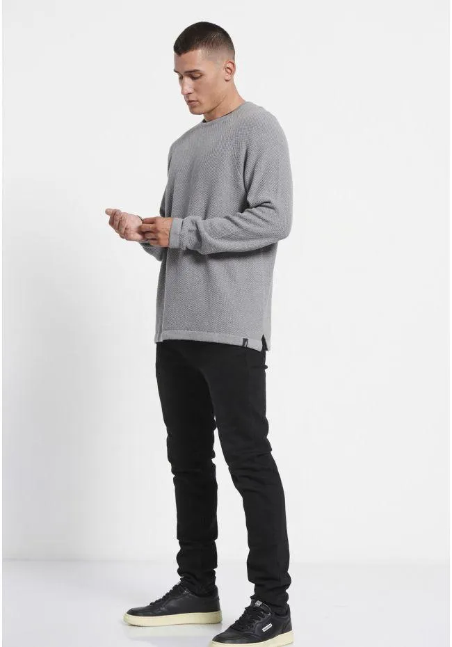 Relaxed fit πουλόβερ με στρογγυλή λαιμόκοψη