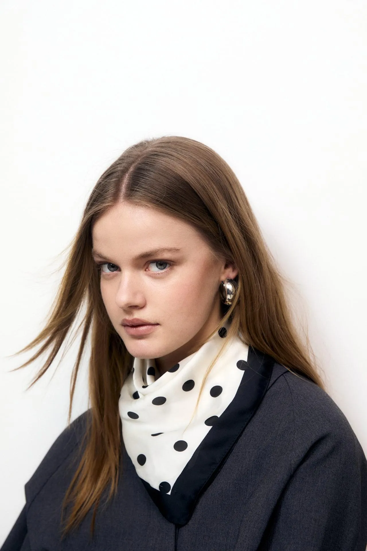 LARGE POLKA DOT SCARF