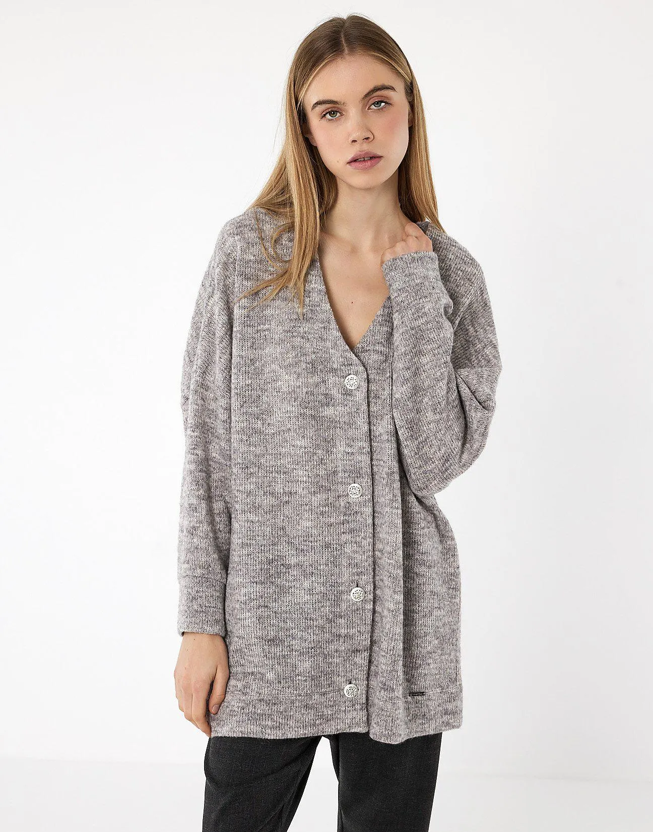 Oversized πλεκτή ζακέτα