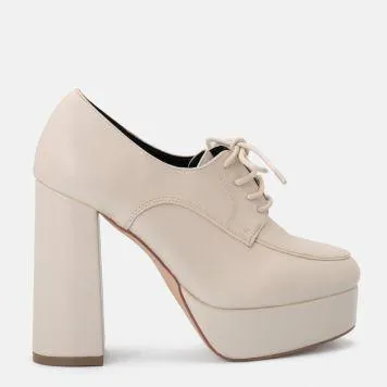 Oxford γόβες με φιάπα και κορδόνια