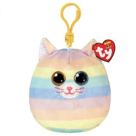 Λούτρινο Squishy Beanies Κλιπ Γάτα Ουράνιο Τόξο (1607-39561)