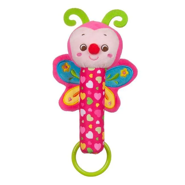 Κουδουνίστρα Πίεσης Λούτρινη Πεταλούδα & Μασητικό 22cm