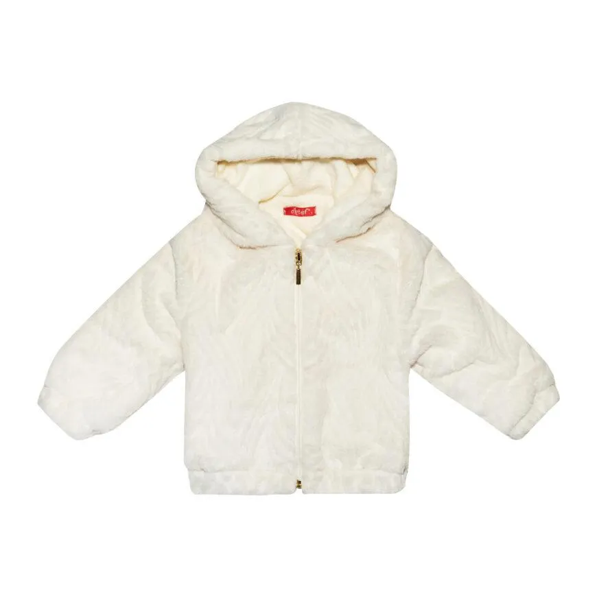 Χειμερινό μπεμπέ μπουφάν γούνινο για κορίτσι σε εκρού χρώμα -32.5501