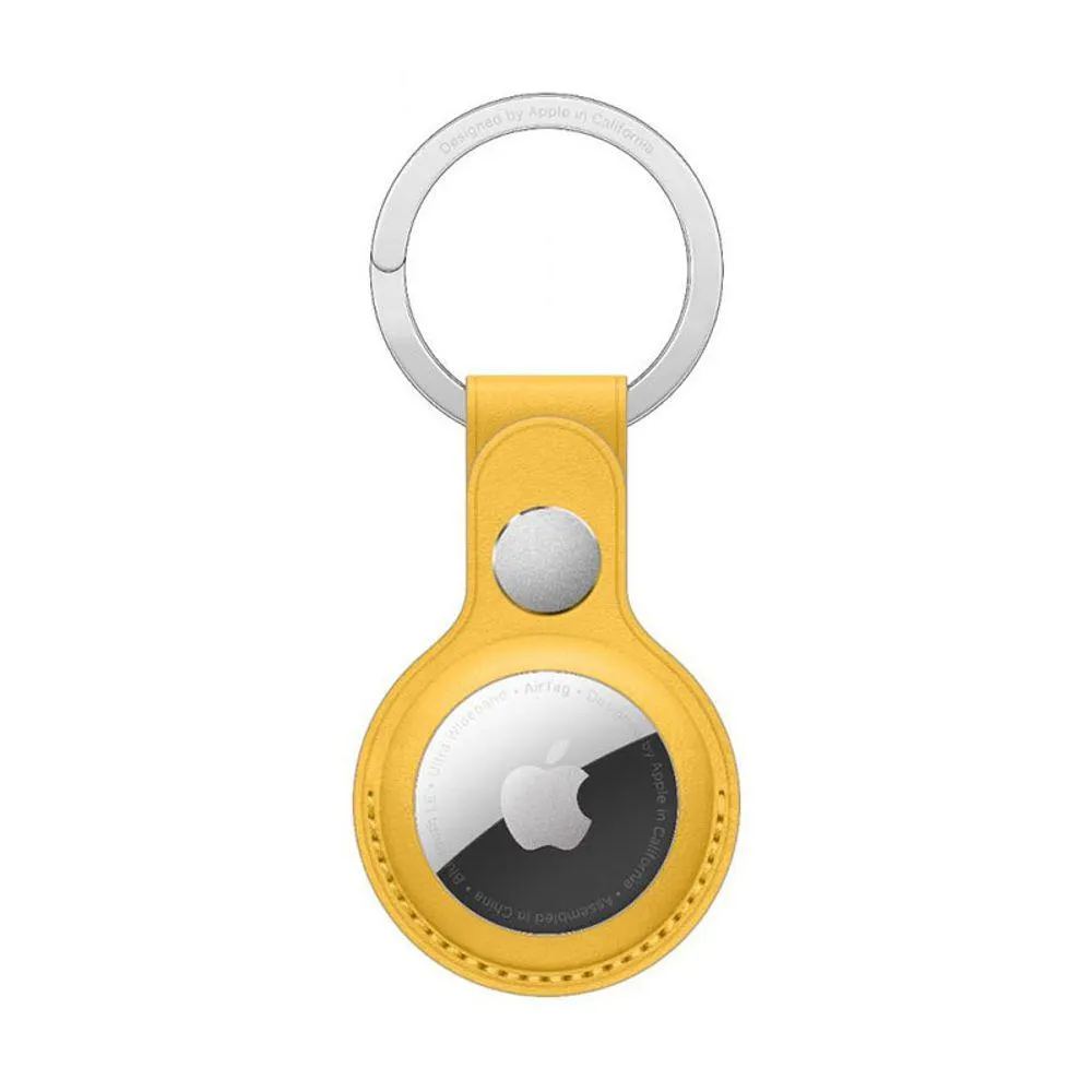 Apple AirTag Leather Key Ring California Poppy