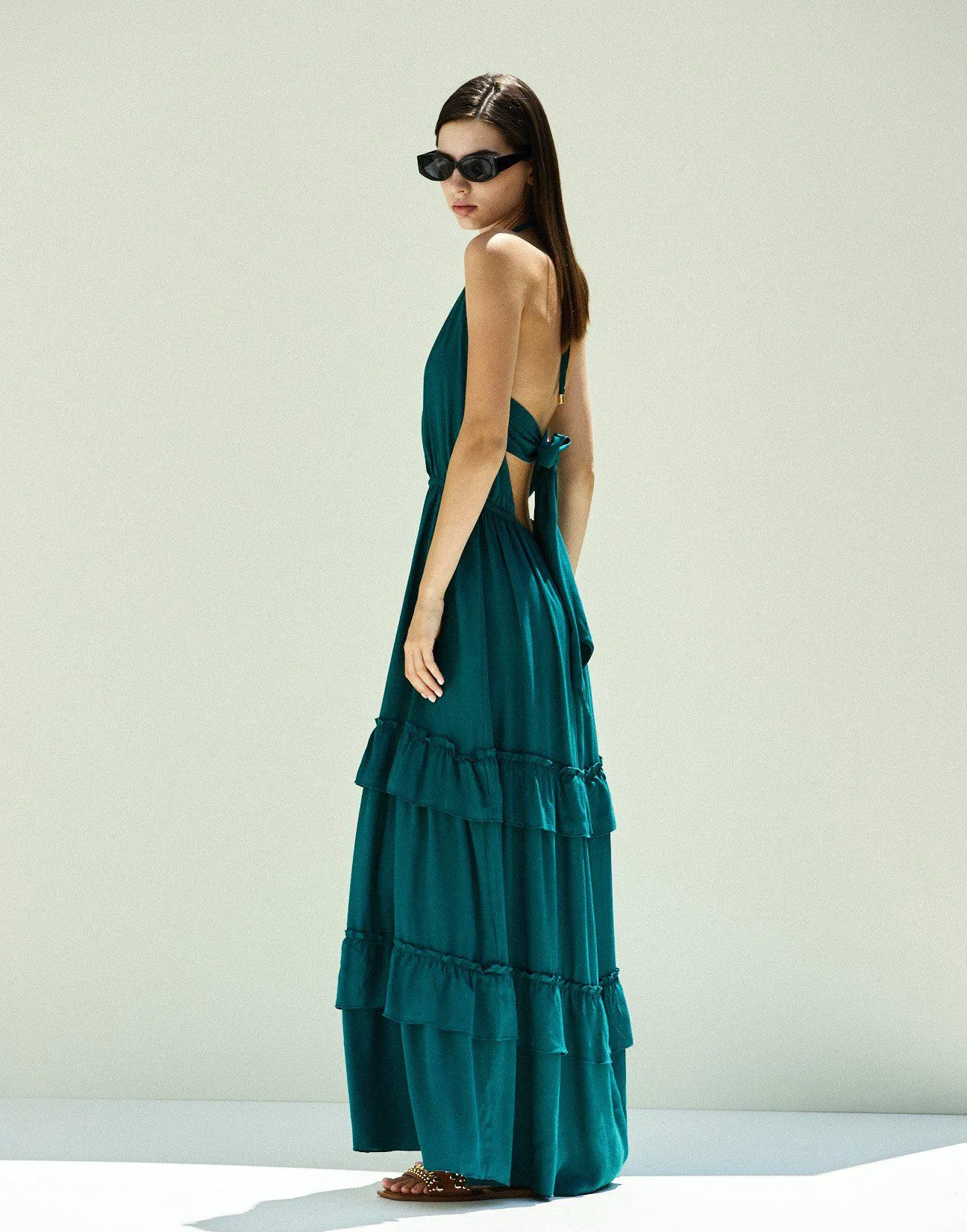 Μάξι φόρεμα με βολάν