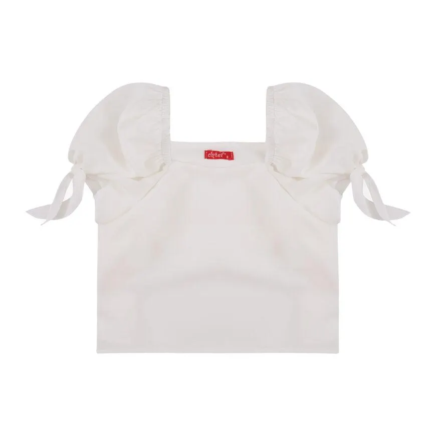 Καλοκαιρινό top μπλουζάκι σε λευκό χρώμα για κορίτσι -41.5010L