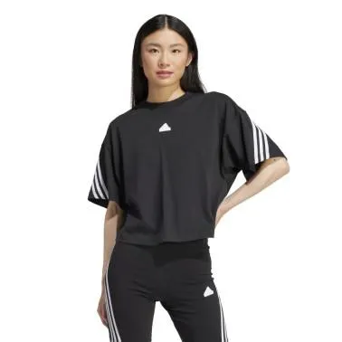adidas Sportswear Future Icons 3-Stripes Μαύρο - Γυναικεία Κοντομάνικη Μπλούζα