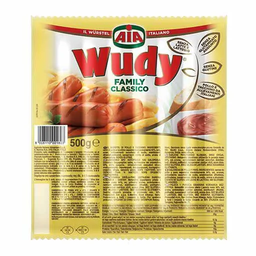 Aia Wudy Λουκάνικα Κοτόπουλο & Γαλοπούλα Ιταλίας 500γρ.