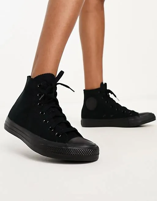Converse Chuck Taylor All Star Hi unisex trainers in black mono