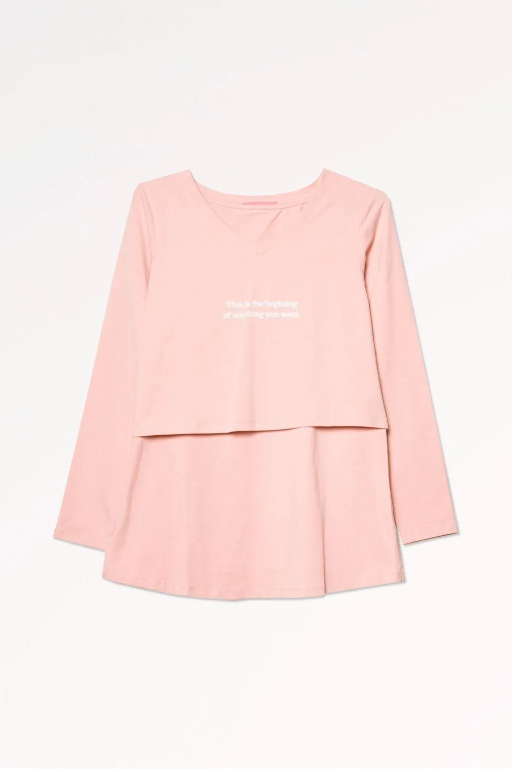 Oh Ma! Ροζ μπλούζα θηλασμού "This is the beginning"