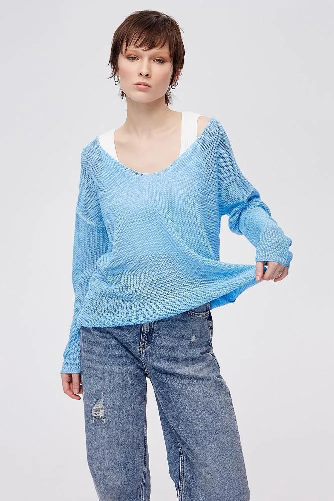 Longsleeve blouse in loose knit