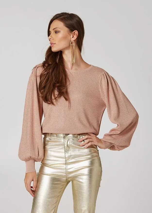 Lurex μπλούζα με στρας