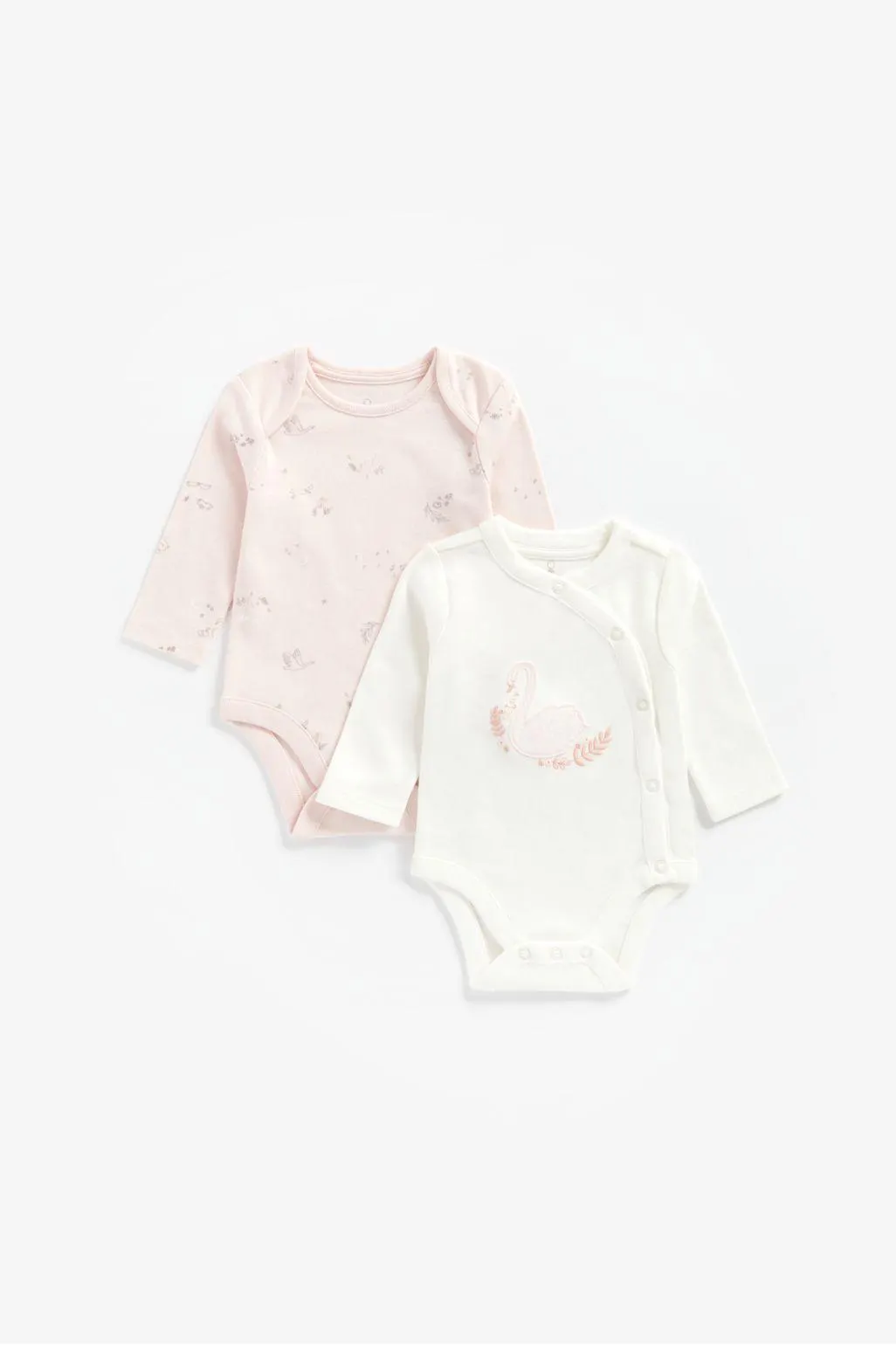 κορμάκια με κύκνους από οργανικό βαμβάκι - σετ των 2