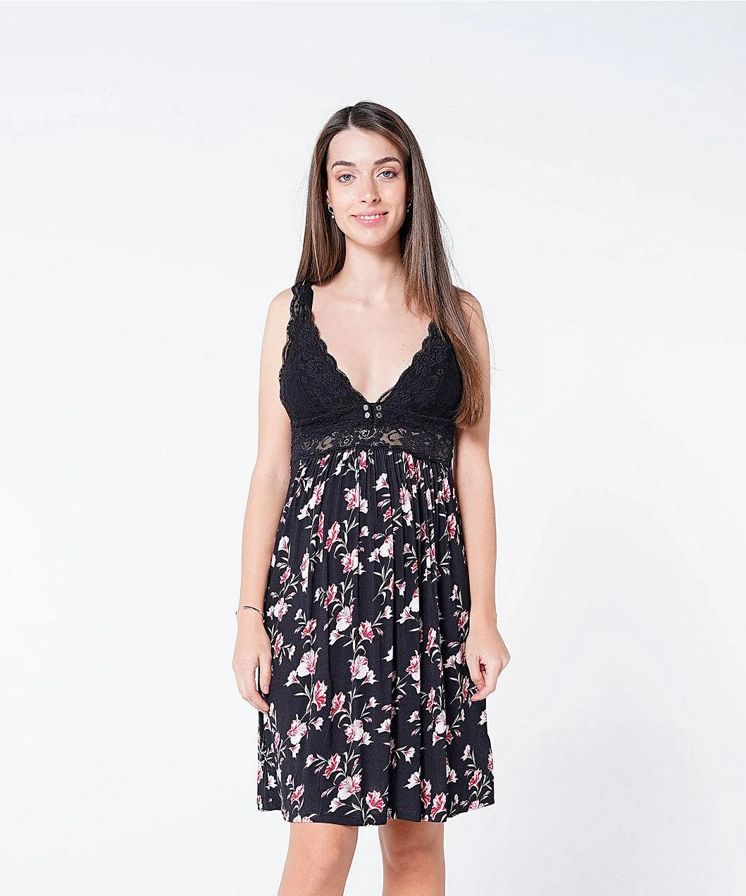 Ohma! Εμπριμέ lingerie νυχτικό θηλασμού