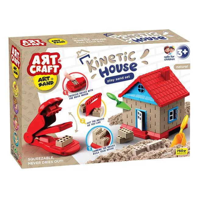 Σετ Άμμος Χειροτεχνίας Φτιάχνω Σπιτάκι - 12 τμχ.