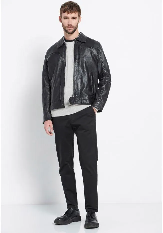 Ανδρικό δερμάτινο jacket (Sheepskin) - Marron label