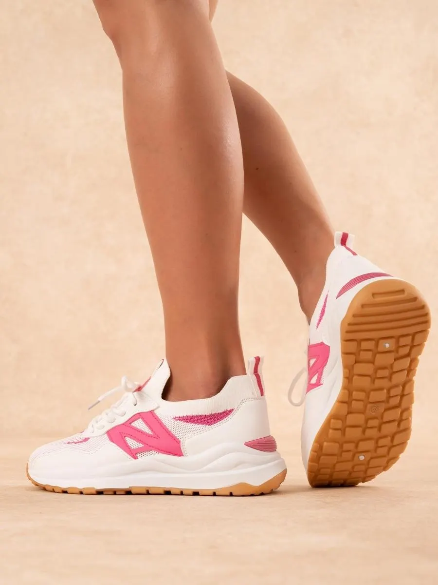 Sneakers κάλτσα με κορδόνια