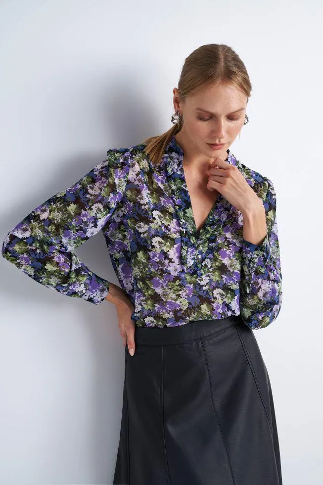 Τοπ φλοράλ Mauve