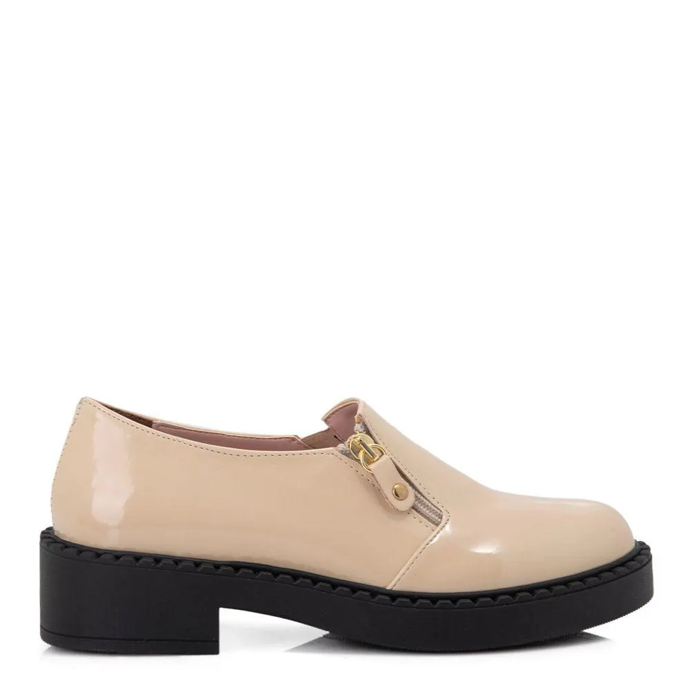 Loafers λουστρίνι με φερμουάρ