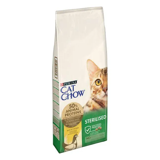 Purina Cat Chow Adult Sterilised Με Κοτόπουλο 15Kg