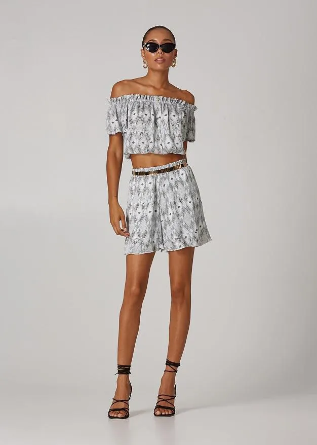 Μπλούζα με σούρες και μανίκια