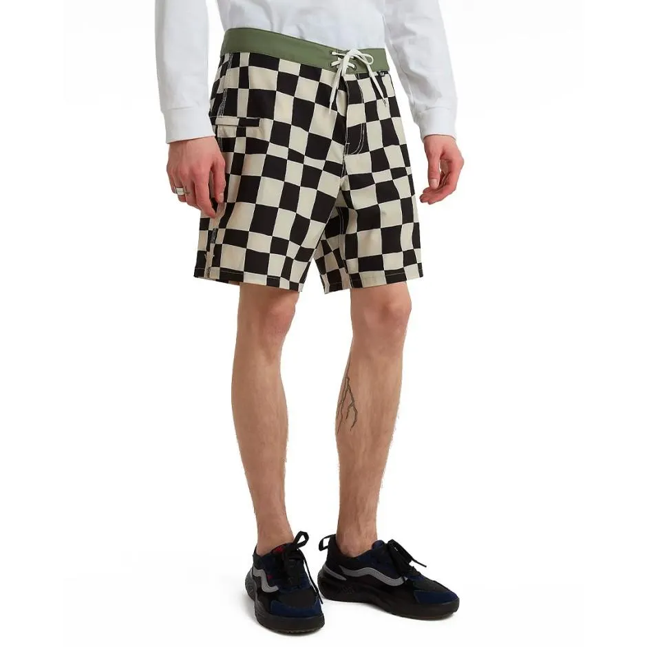 Ανδρικό Μαγιό Βερμούδα Λευκό-Μαύρο - Vans The Daily Check 17"