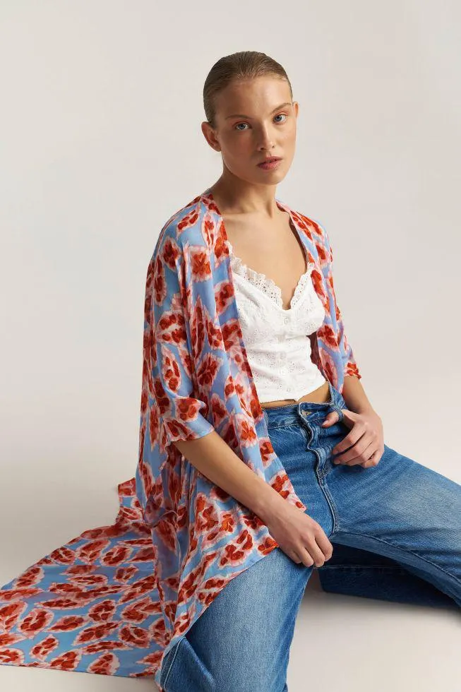 Κιμονό με patterns Multicolor