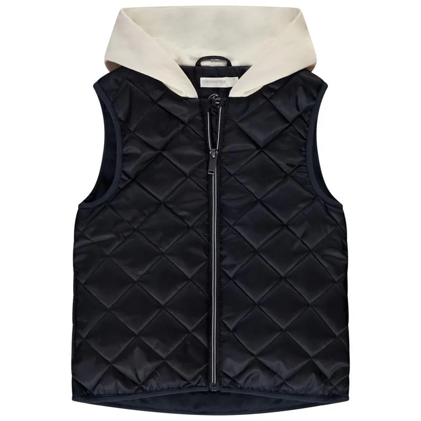 Μπουφάν αμάνικο padded à κουκούλα για αγόρι