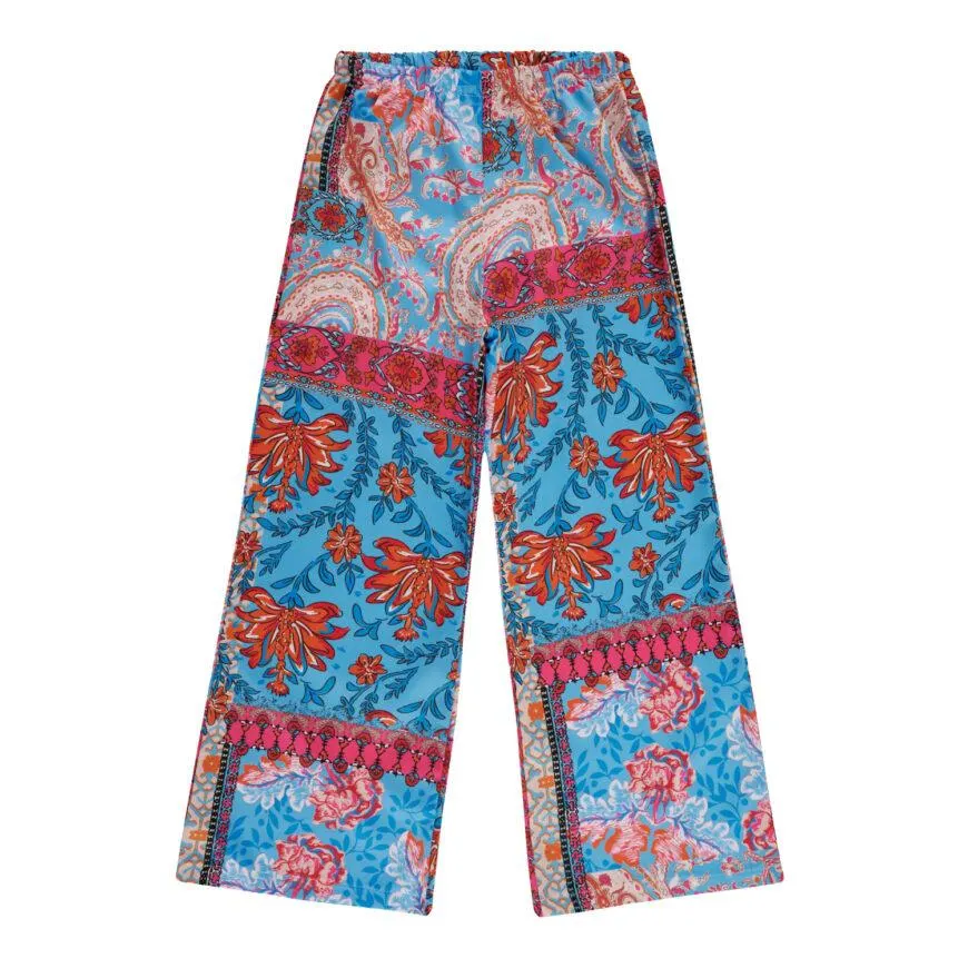 Παντελόνα καλοκαιρινή για κορίτσι σε τυρκουάζ χρώμα -41.4010T