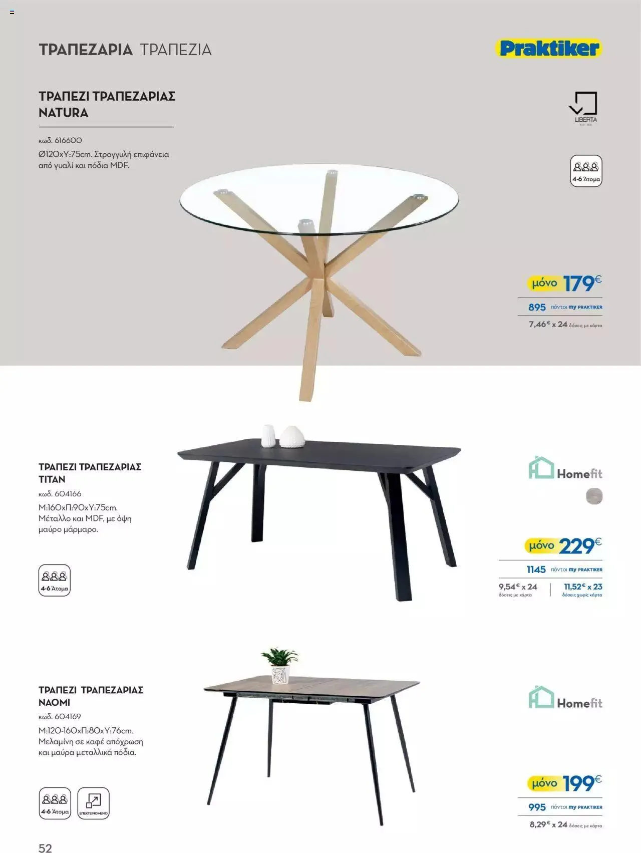 Φυλλάδιο προσφορών Praktiker - ΚΑΤΑΛΟΓΟΣ Σπίτι 2024 από 22 Σεπτεμβρίου έως 31 Οκτωβρίου 2023 - Σελίδα 52