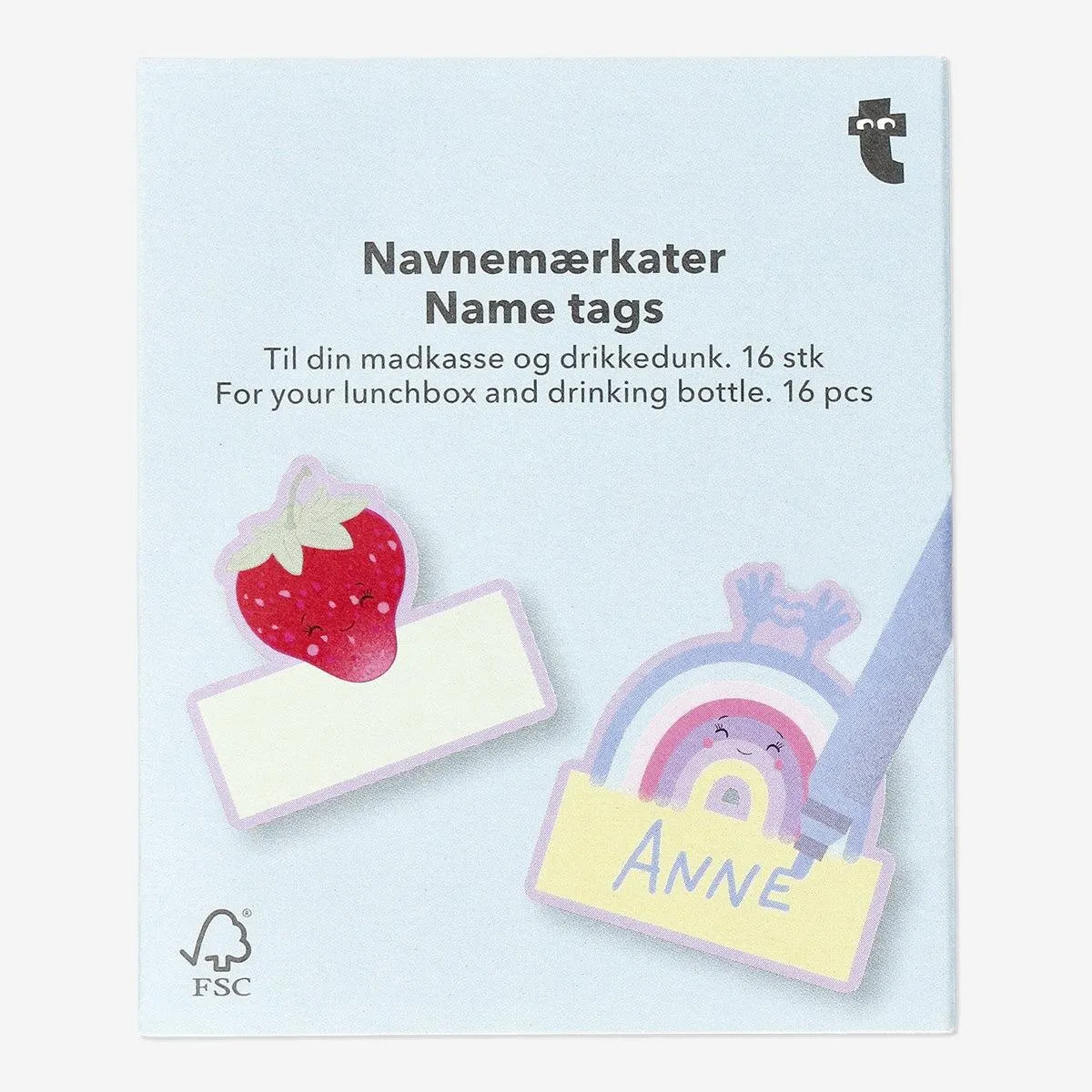 Ετικέτες με ονόματα για το κουτί του γεύματος και το μπουκάλι με το ποτό σας. 16 τεμάχια