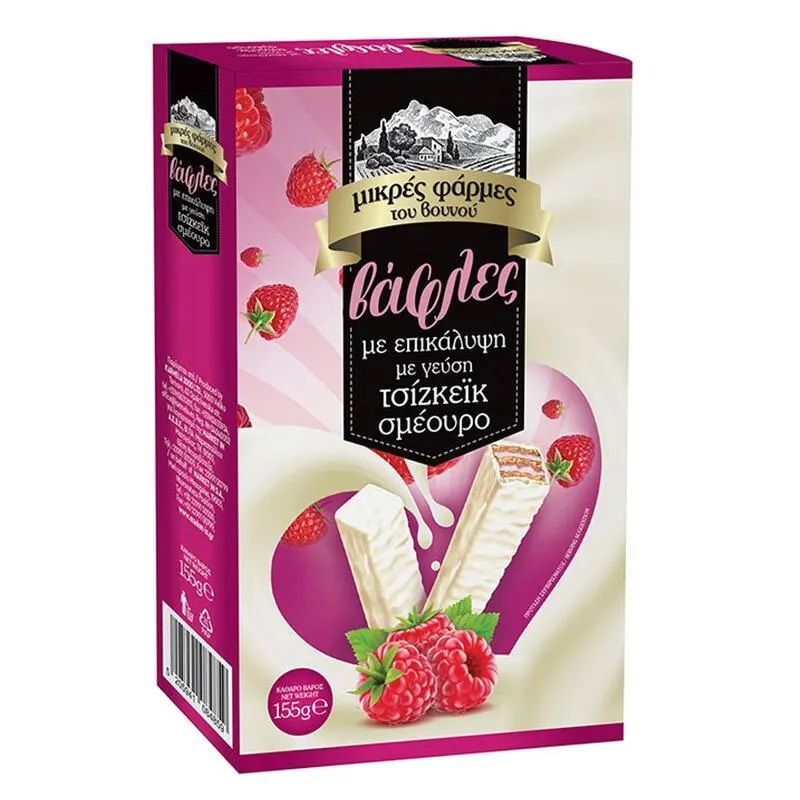 ΜΙΚΡΕΣ ΦΑΡΜΕΣ ΤΟΥ ΒΟΥΝΟΥ Βάφλες με Επικάλυψη Τσιζκέικ Σμέουρο 155γρ