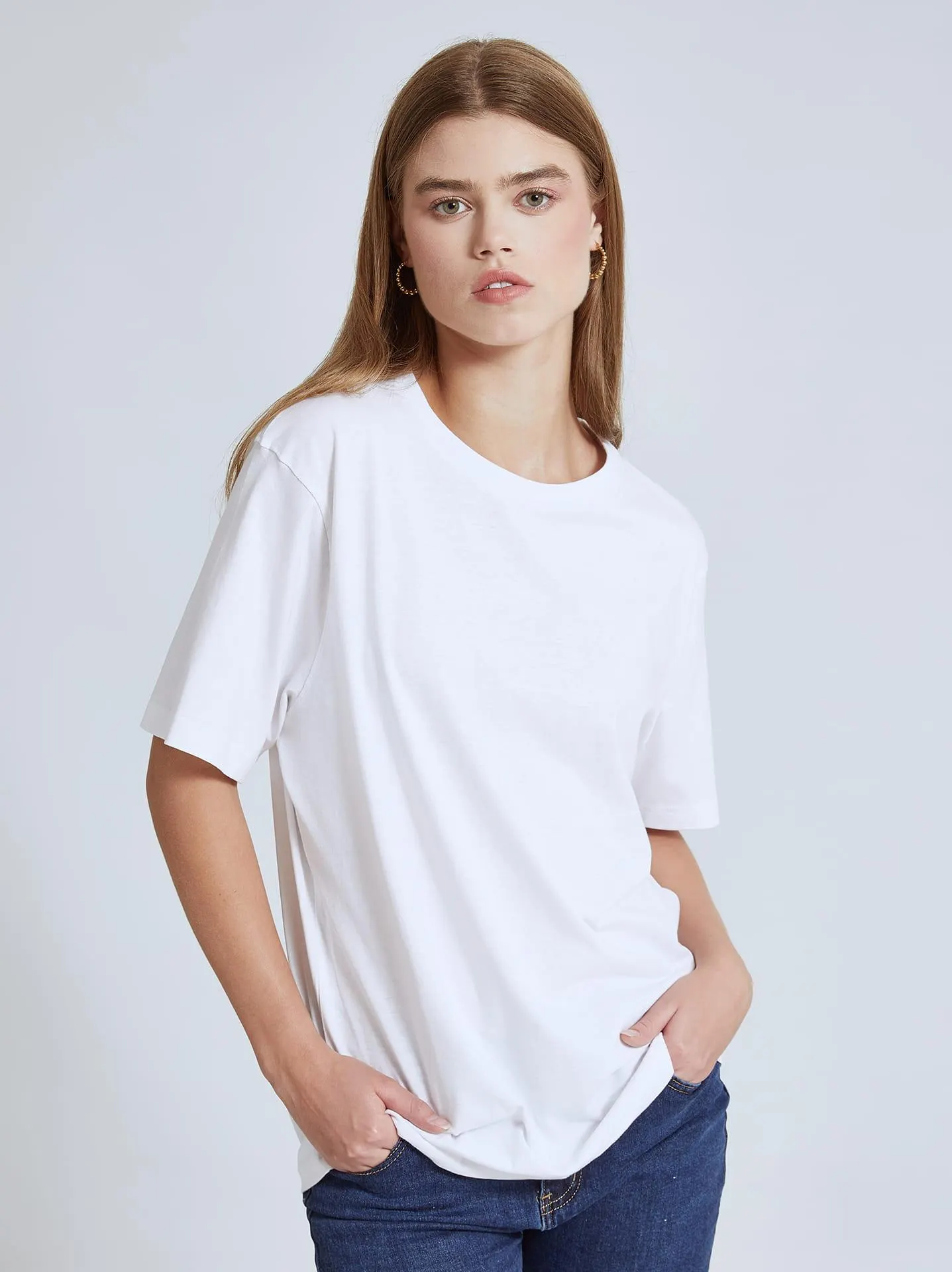 Unisex T-shirt από βαμβάκι σε λευκό
