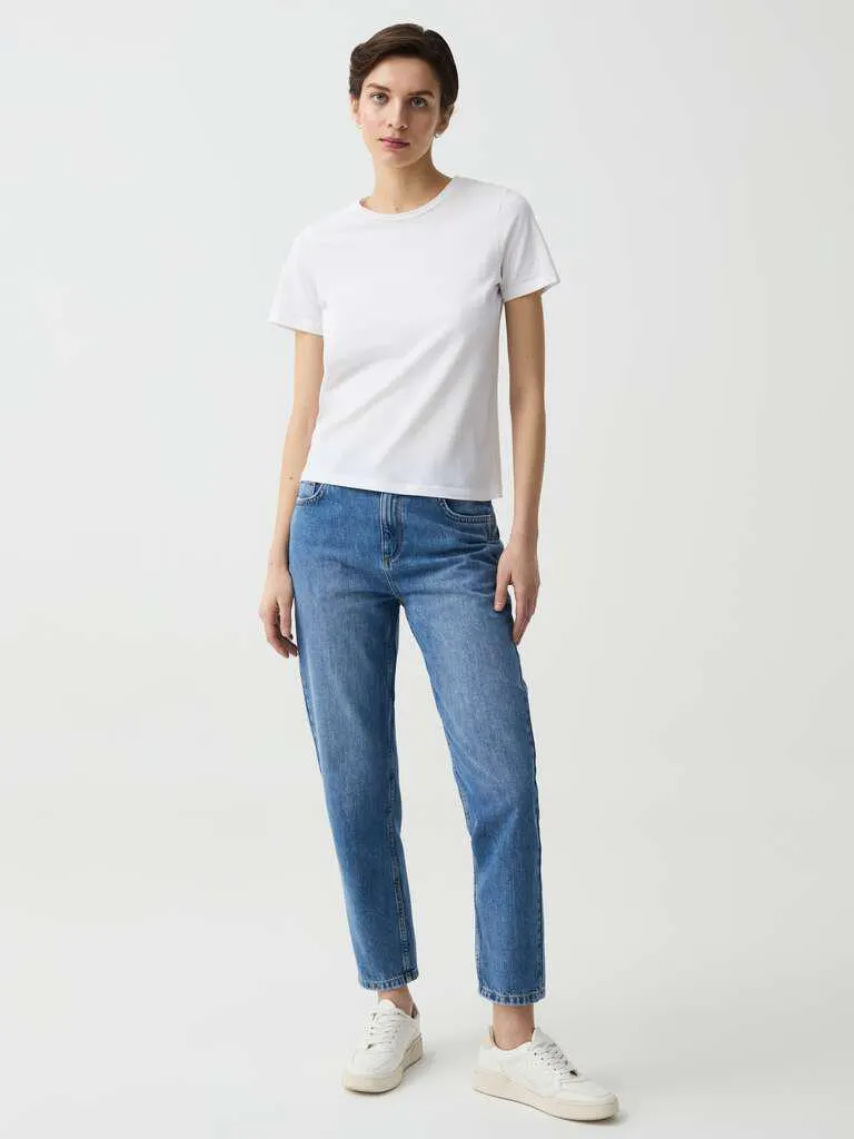 Denim Straight fit cropped jeans