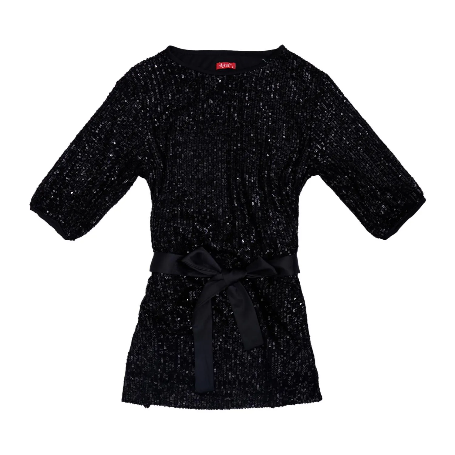 Χειμερινό φόρεμα για κορίτσι σε μαύρο χρώμα με παγιέτες -32.3000