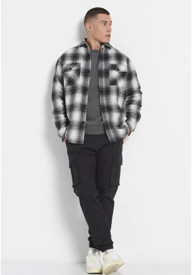 Oversized καρό flannel overshirt πουκάμισο
