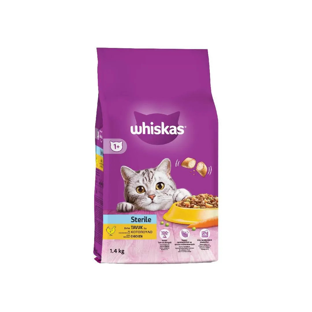 WHISKAS Sterile 1+ Years Κοτόπουλο