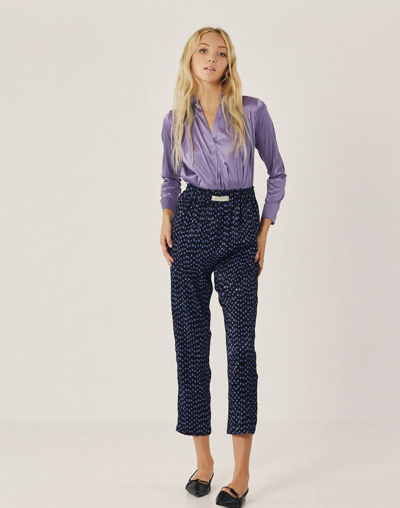 Παντελόνι σατέν με λάστιχο