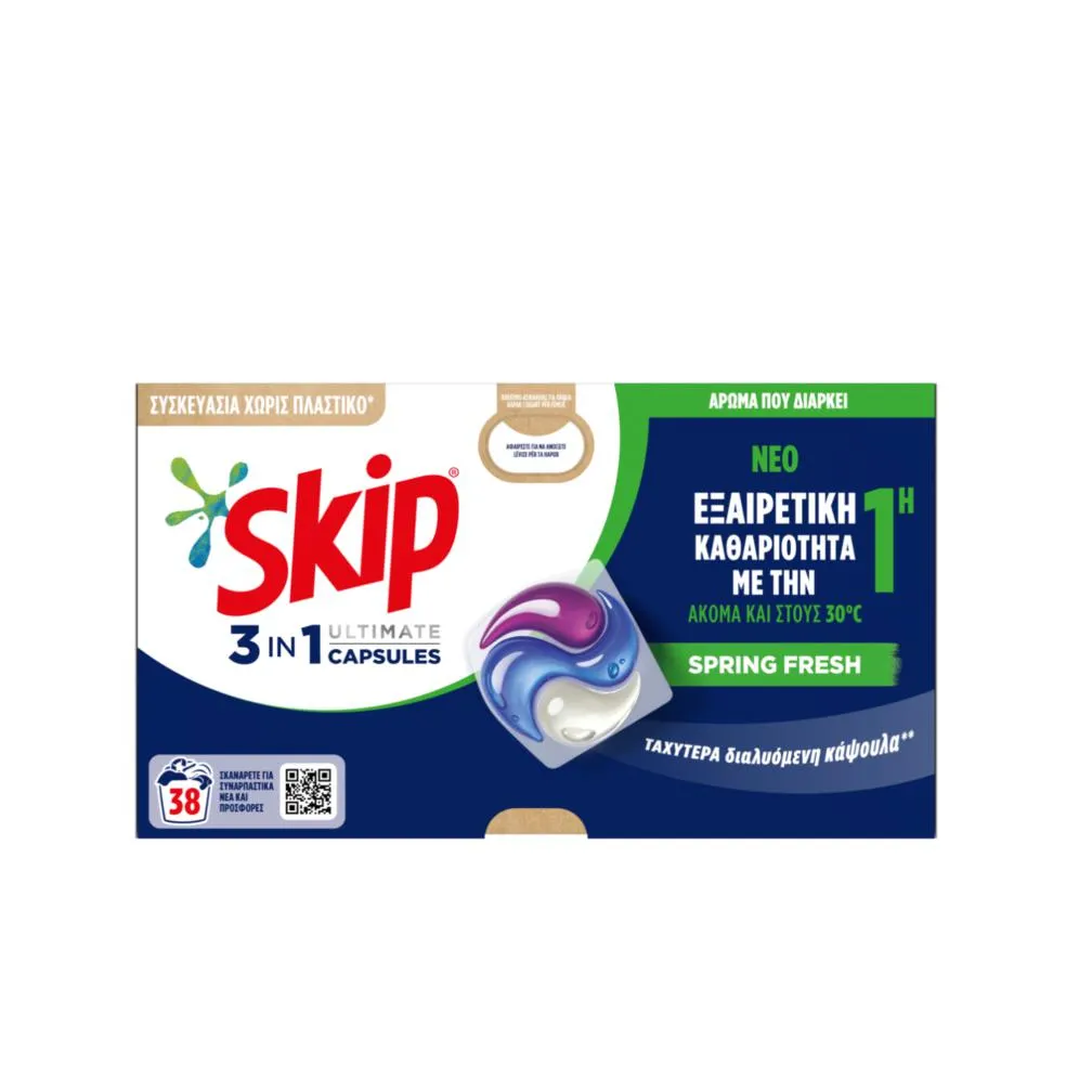 SKIP Trio Caps Super Fresh απορρυπαντικό 38μεζ.