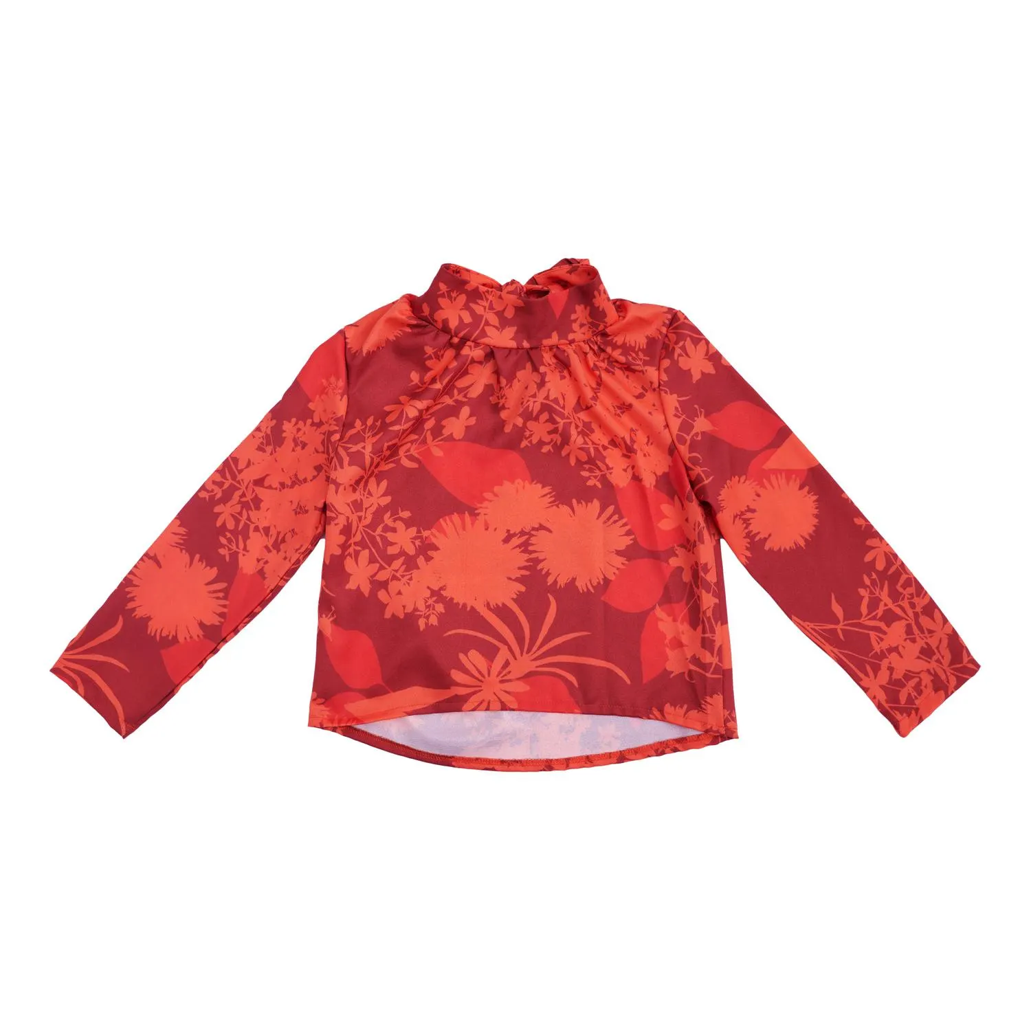 Μπλούζα μακρυμάνικη χειμερινή για κορίτσι σε κόκκινο εμπριμέ -32.2006K