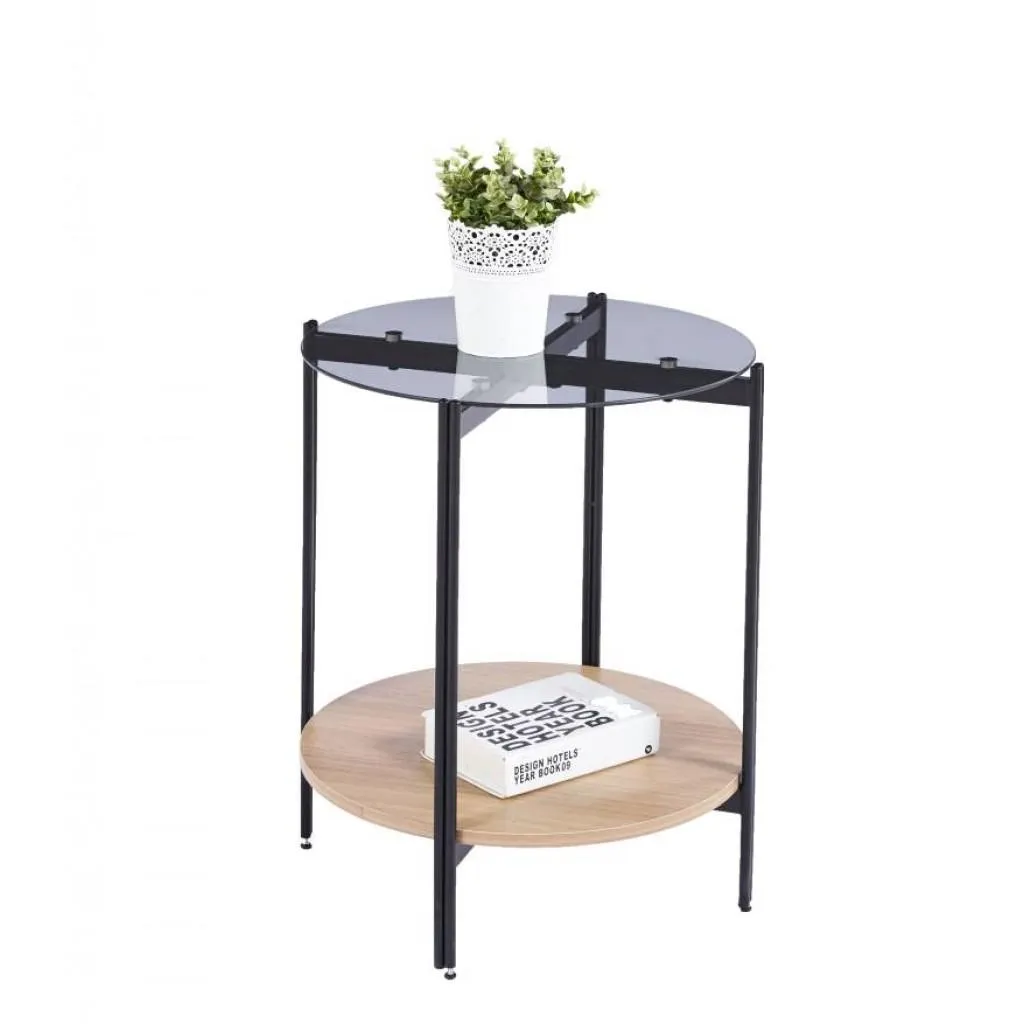 KATRINA Τραπεζάκι γωνιακό 50x60εκ. Μαύρο